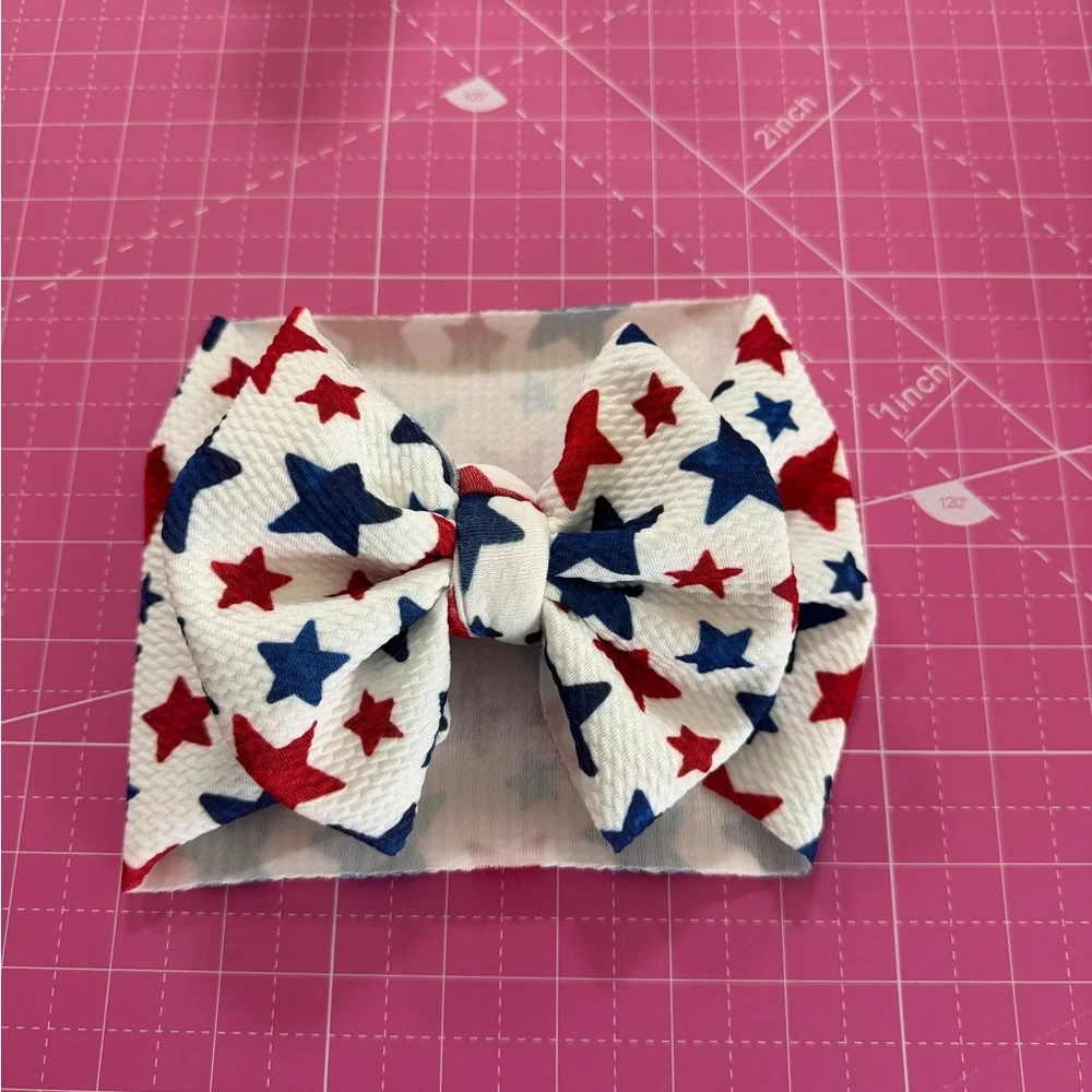 4th of July Star Head Wrap Bow